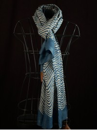 Indigo Chevron Stole