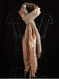 Diamond Print Mulberry Silk Stole