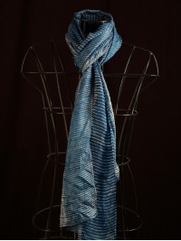 Indigo Comb Print Stole
