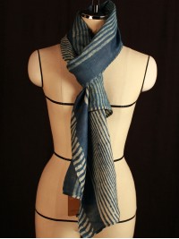 Striped Indigo Stole