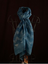 Chevron Indigo Doria Stole