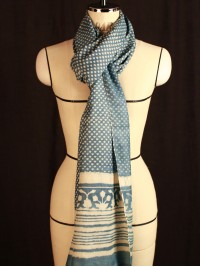 Triangle Print Tussar Stole