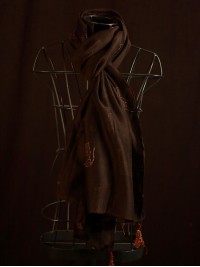 Embroidered Cow Print Stole