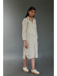 Linen shirt dress - Natural