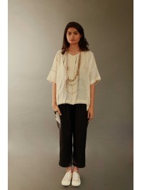 Silk Boxy Top - Natural