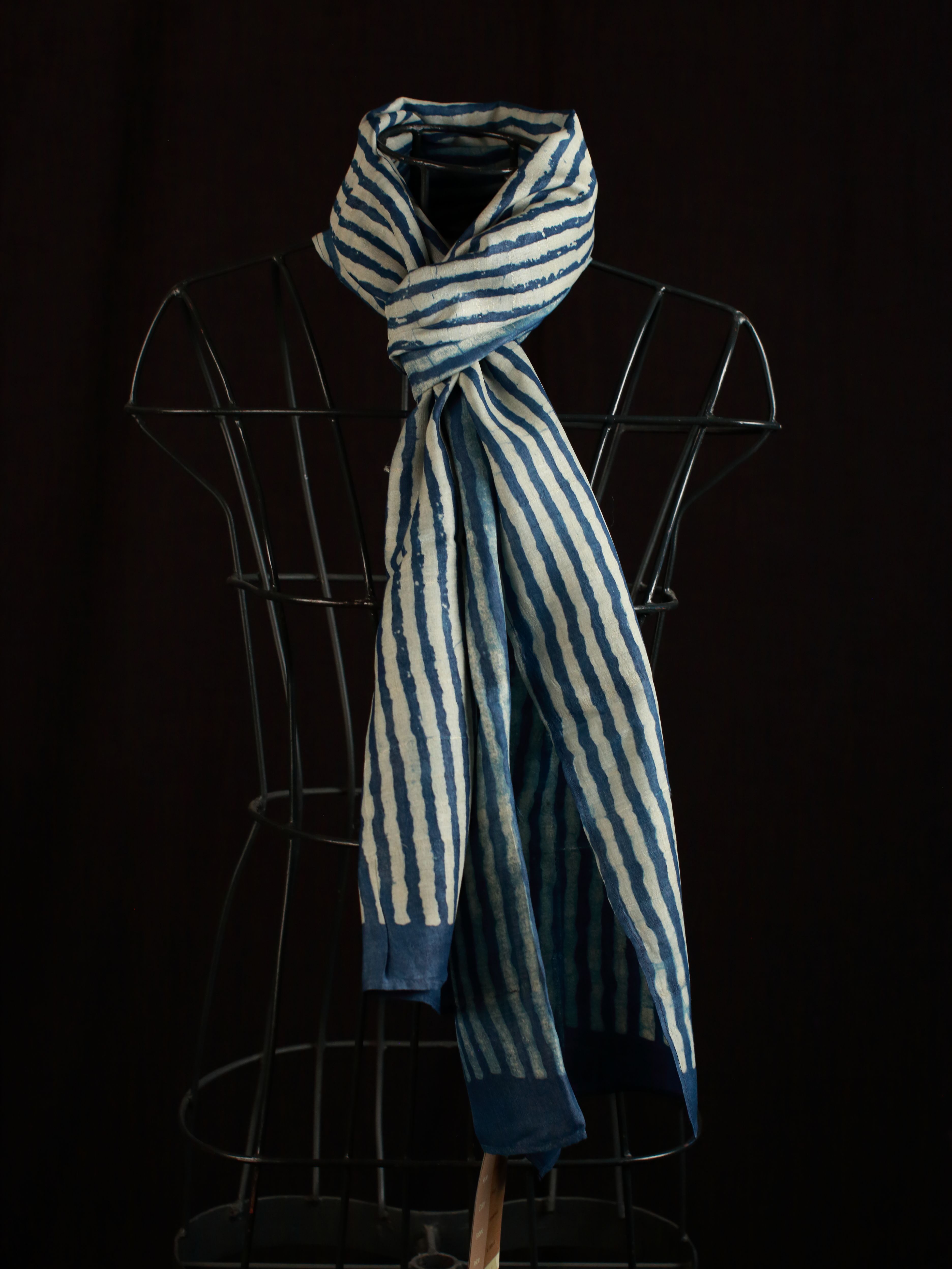 The Indigo Zebra Stole