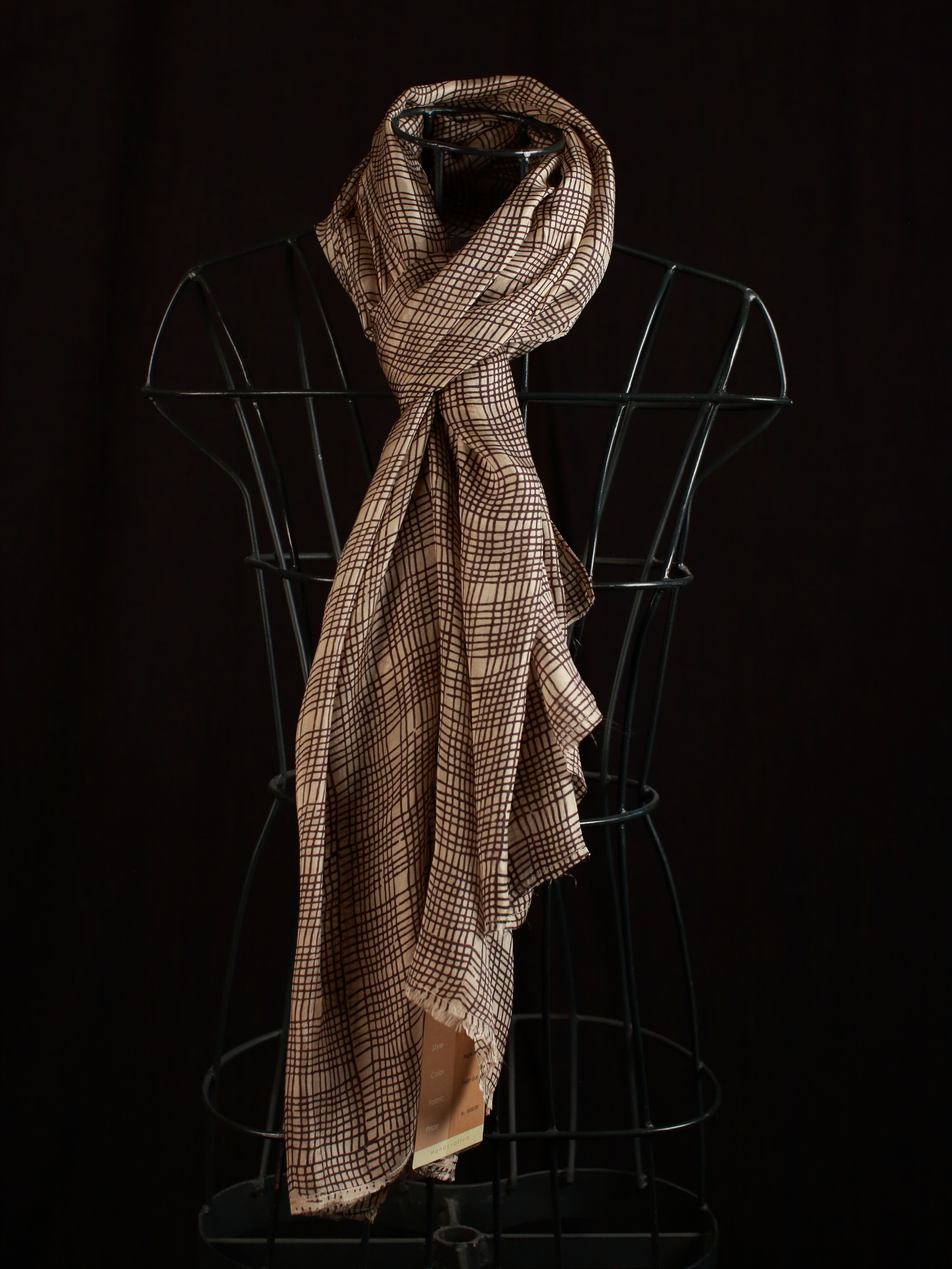 Hash Print Tabby Stole